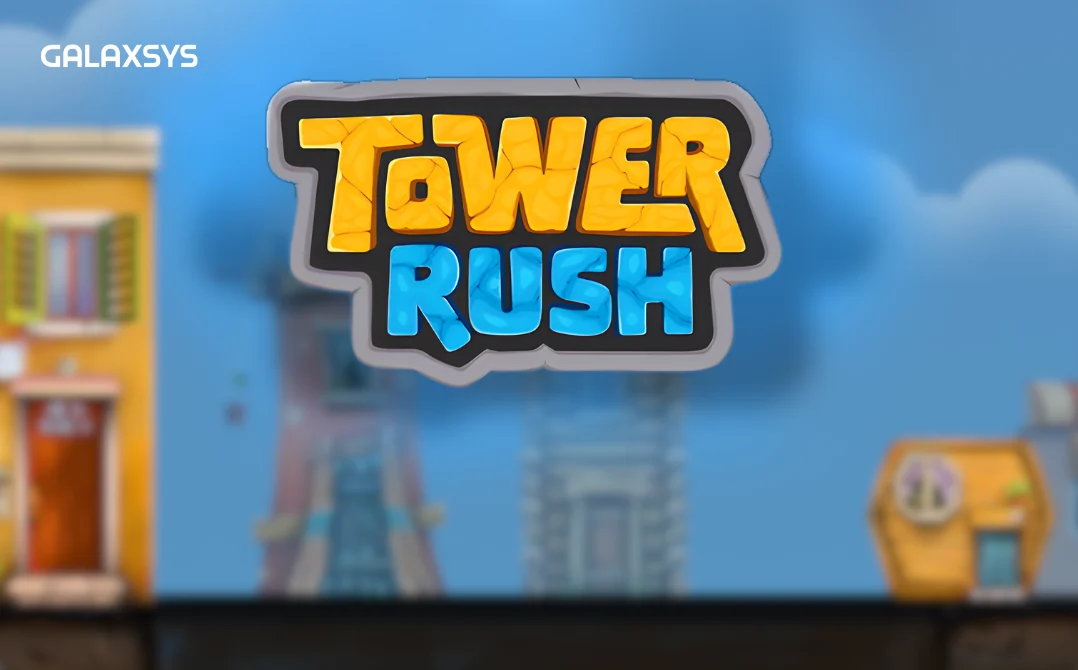 Tower Rush de Galaxsys: la torre de colores que se construye piso a piso en el skyline nocturno